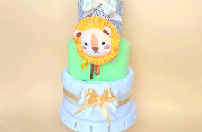 Mega sauskelnių tortas su liūtuku
