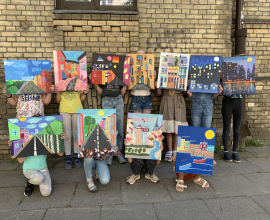 Tapybos užsiėmimai vaikams su MOON ART Tapybos Studija