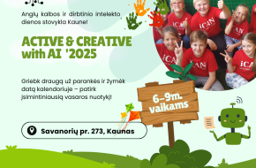 Anglų kalbos ir dirbtinio intelekto dienos stovykla Kaune!